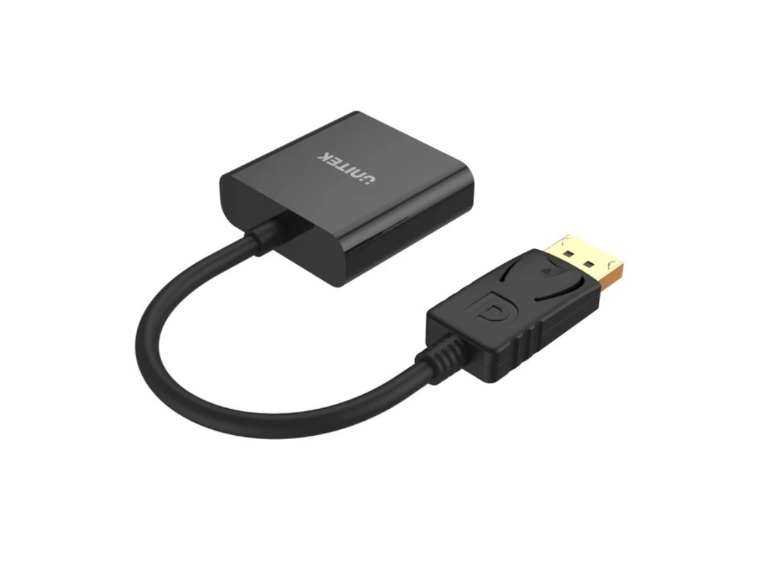 Unitek DisplayPort to VGA Adapter - 1080p HD Resolution, Plug & Play Unitek DisplayPort to VGA Adapter - 1080p HD Resolution, Plug & Play